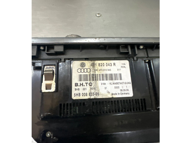 Блок управления климат-контролем 4F1820043R, 5HB00883305   Audi A6 S6 C6 4F