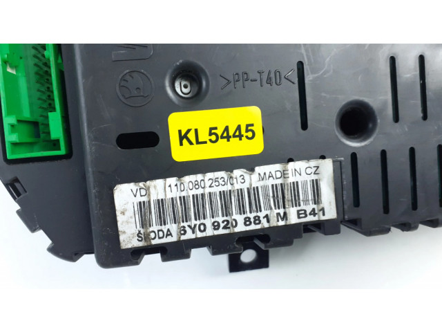 Панель приборов 6Y0920881M, KL5445   Skoda Fabia Mk1 (6Y)       