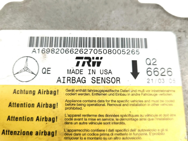Блок подушек безопасности A1698206626, 1698206626   Mercedes-Benz A W169