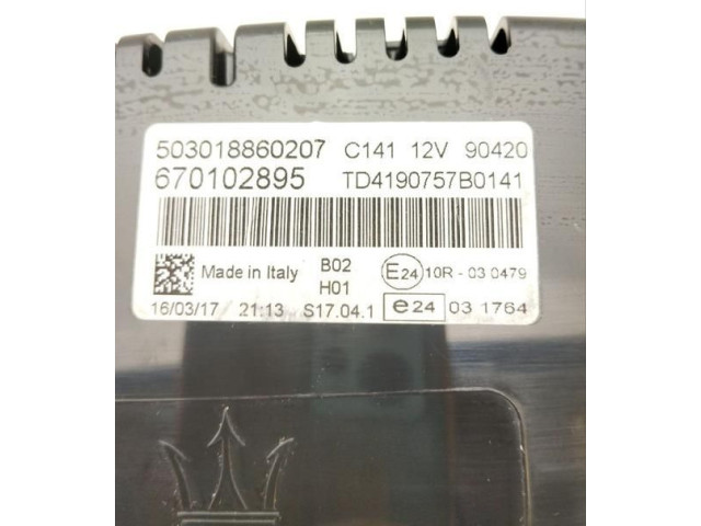 Спидометр (приборный щиток) 670102895, X181 Maserati Levante