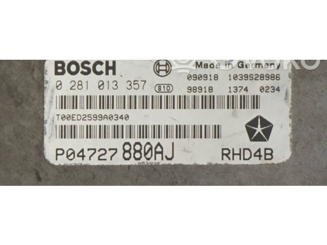 Řídící jednotka P04727880AJ, 0281013357 Chrysler Voyager 2011