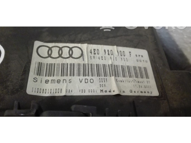 Přístrojová deska Audi A8 S8 D3 4E 2007 4E0920900F, 4E0910900
