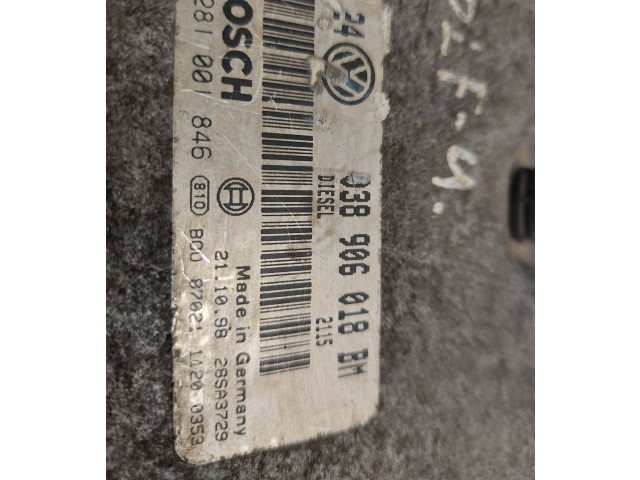 Блок управления двигателя 038906018BM, 0281001846 Volkswagen Golf IV