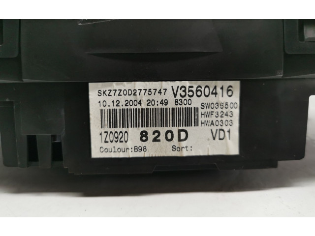 Панель приборов 1Z0920820D Skoda Octavia Mk2 (1Z)