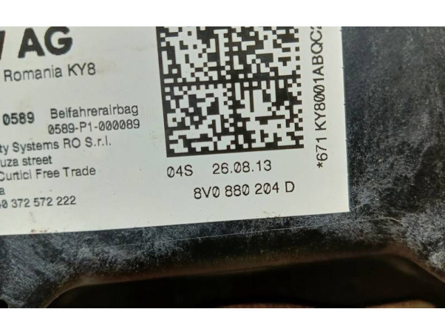 Подушка безопасности пассажира 8V0880204D   Audi A3 S3 8V