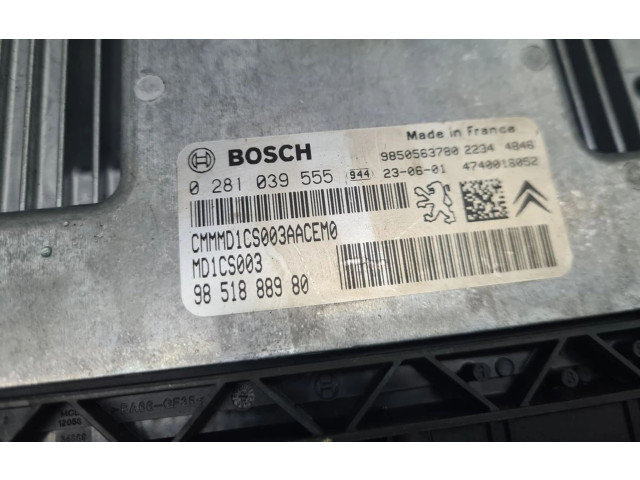 Блок управления двигателя 9851888980, 0281039555 Peugeot Partner III