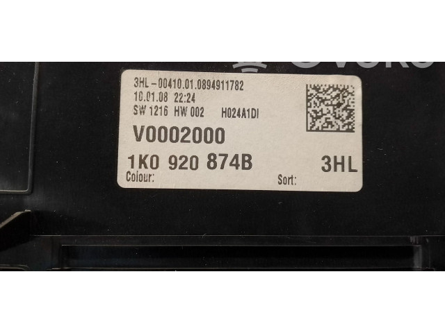 Přístrojová deska Volkswagen Jetta V 2008 1K0920874B, A2C53242767