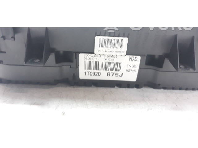 Панель приборов 1T0920875J   Volkswagen Touran II       