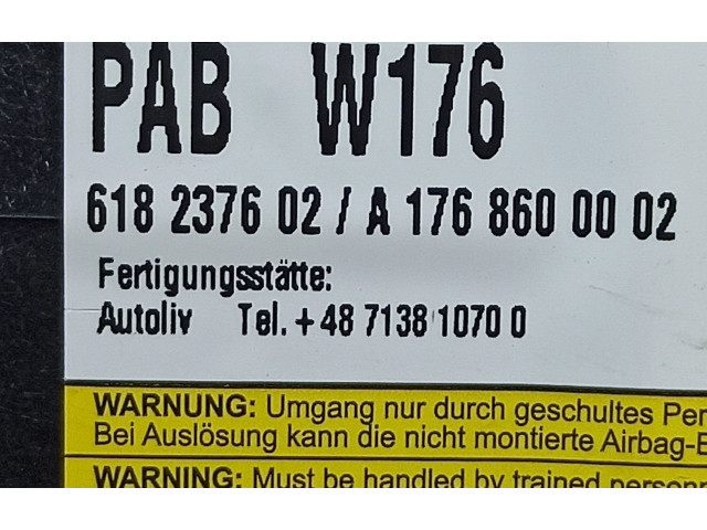 Подушка безопасности пассажира A1768600002, 618237602   Mercedes-Benz A W176