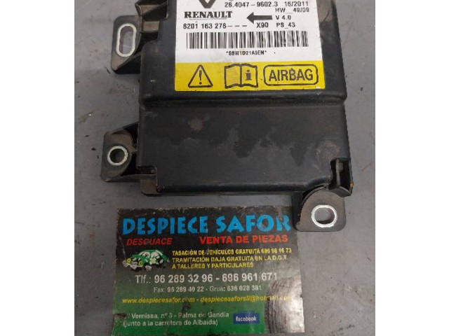 Блок подушек безопасности 8201163278   Dacia Sandero