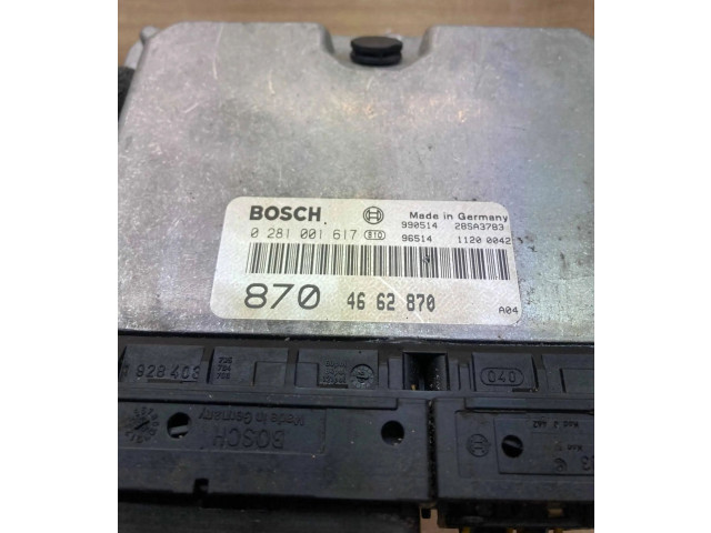 Блок управления двигателем Блок управления 4662870, 0281001617 Saab 9-3 Ver1