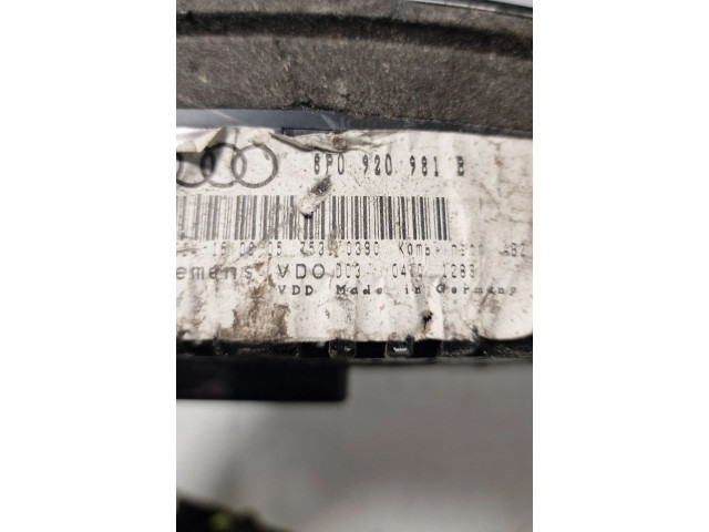 Панель приборов 8P0920981B, 75320390 Audi A3 S3 8P