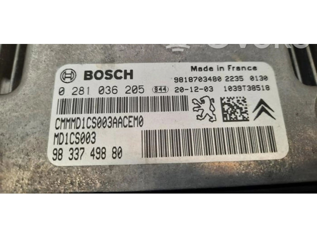 Блок управления двигателя 9818703480   Peugeot Partner III