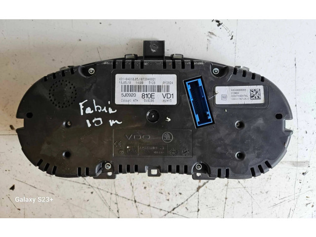 Панель приборов 5J0920810E Skoda Fabia Mk2 (5J)