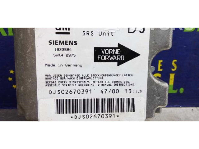 Блок подушек безопасности 24416701DJ, 1923594   Opel Vectra B