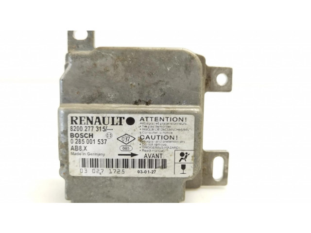 Блок подушек безопасности 8200277315, 0285001537 Renault Clio II