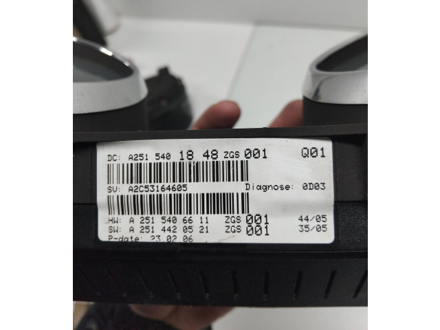 Панель приборов A2515401848, A2515406611   Mercedes-Benz R W251       