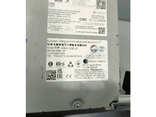 Поршень Радио/ проигрыватель CD/DVD / навигация  654035869K  Skoda Scala  