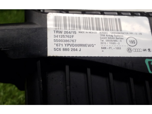 Подушка безопасности пассажира 5C6880204J, 5500386767 Volkswagen Jetta VI