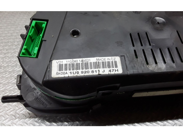 Панель приборов 1U0920811J   Skoda Octavia Mk1 (1U)       