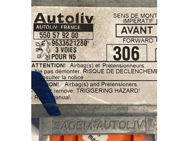 Блок управления надувных подушек 9633621280, 9633621280 Peugeot 306