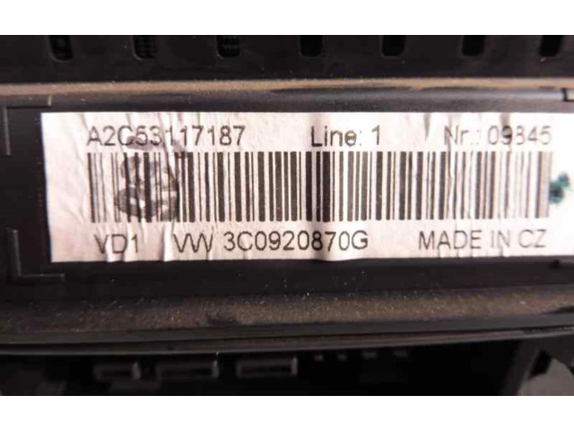 Přístrojová deska Volkswagen Passat Alltrack 2005 3C0920870G, A2C53117187