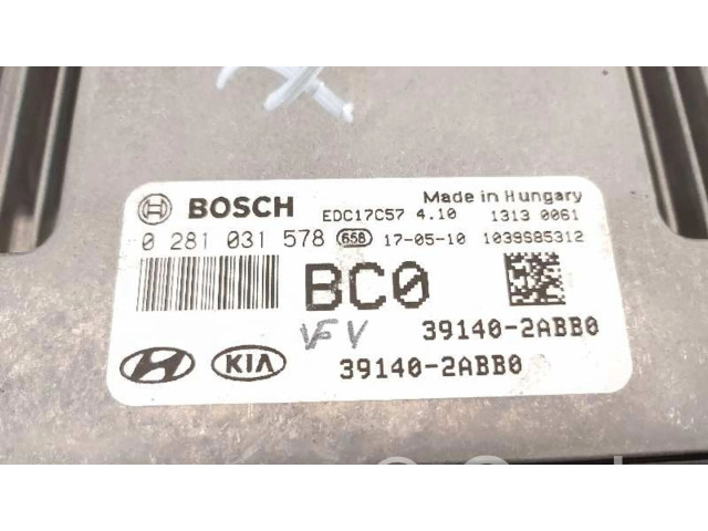Řídící jednotka 391402ABB0, 0281031578 Hyundai i30 2017