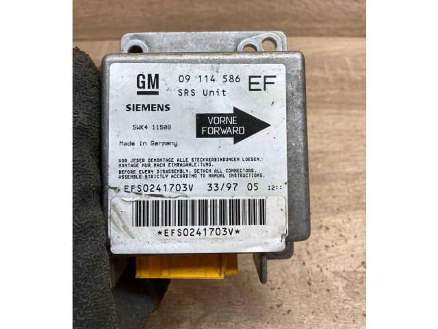 Блок подушек безопасности 09114586, 5WK41150B   Opel Tigra A