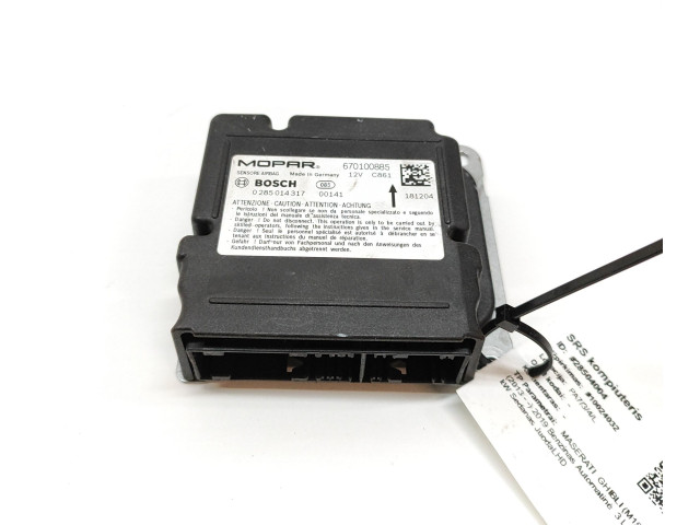 Блок подушек безопасности 670100885, 0285014317 Maserati Ghibli