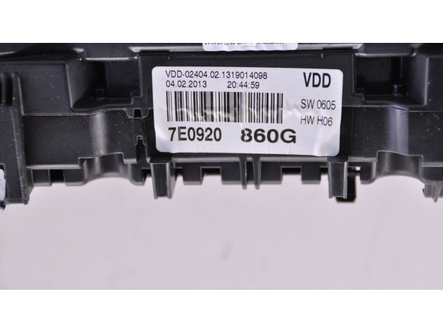 Geschwindigkeitsmesser Cockpit 7E0920860G Volkswagen Transporter - Caravelle T5