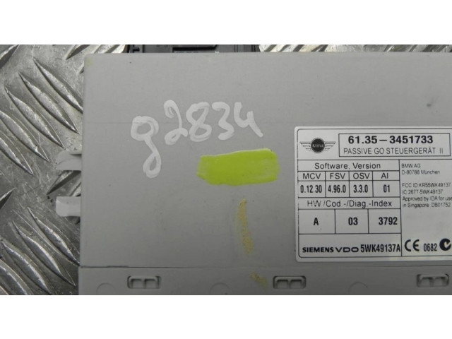 Блок управления 3451733, G2834 Mini One - Cooper Coupe R56