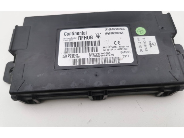 Турбина Блок управления центрального замка Maserati Ghibli 6818502AC, 670008068 для двигателя M15746 D