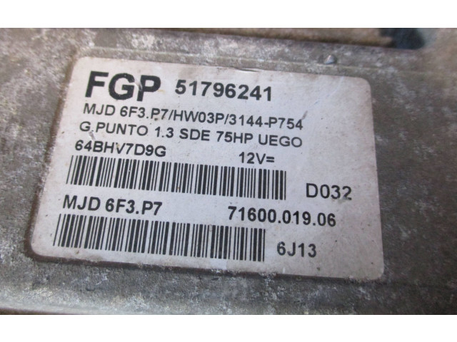 Řídící jednotka 51796241, 7160001906 Fiat Punto (199) 2012