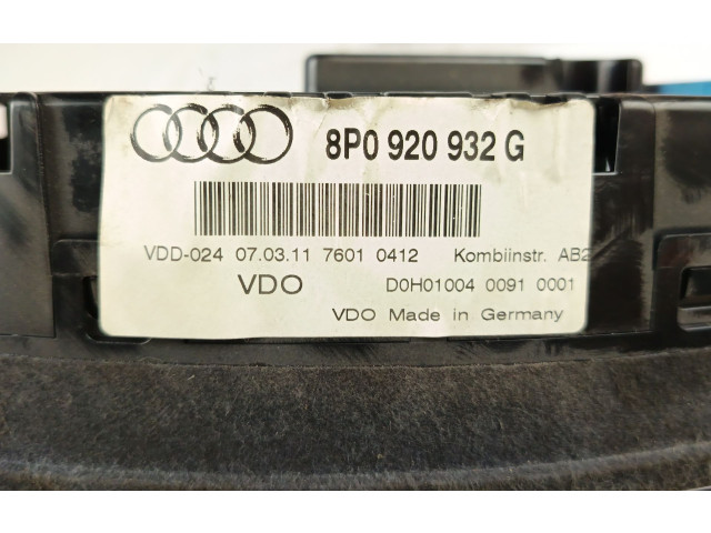 Панель приборов 8P0920932G Audi A3 S3 8P