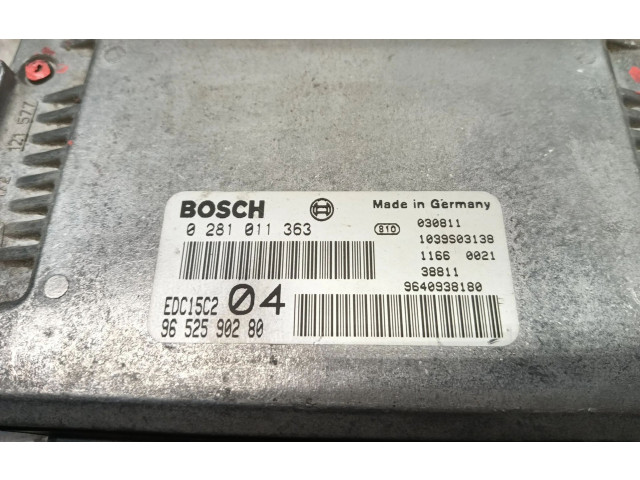 Блок управления двигателя 9652590280, 0281011363   Lancia Phedra