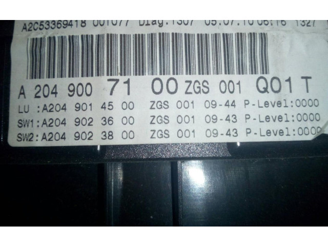 Панель приборов A2049023600   Mercedes-Benz GLK (X204)       