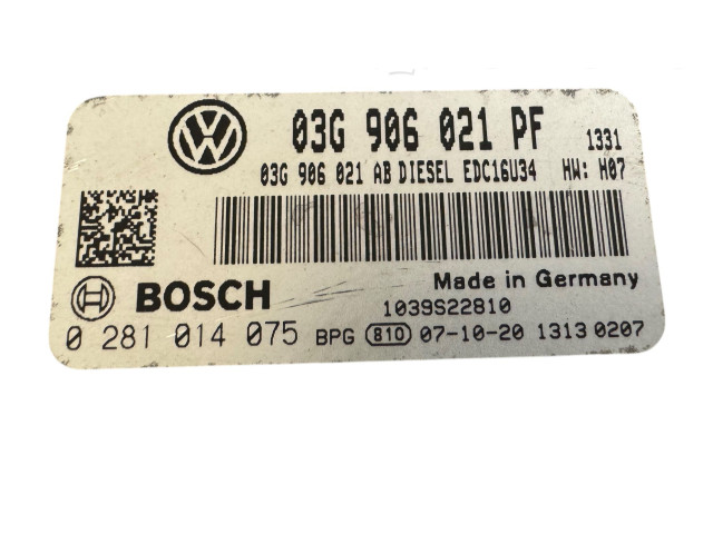 Řídící jednotka 03G906021PF, 03G906021AB Volkswagen Caddy 2009