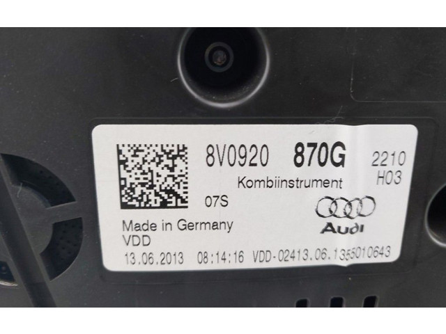 Панель приборов 8V0920870G   Audi A3 S3 8V       