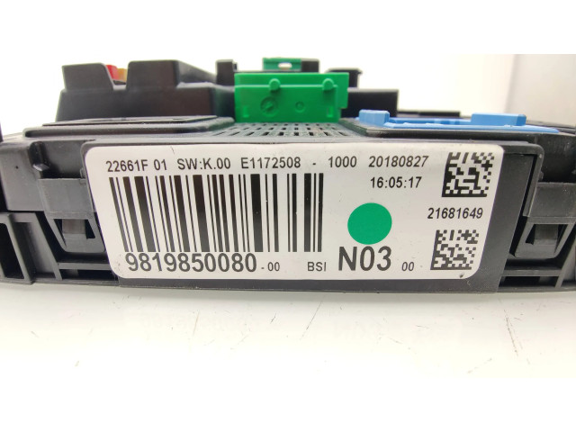 Блок предохранителей 9819850080, E1172508 Peugeot 2008 I