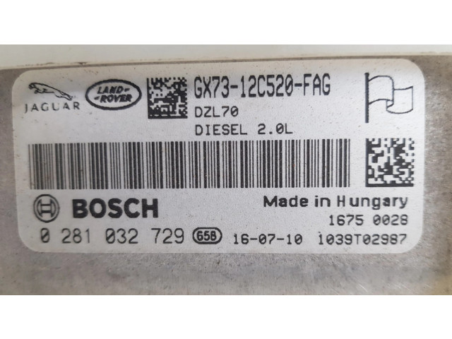 Блок управления двигателя GX7312C520FAG, 0281032729   Land Rover Range Rover Evoque L538