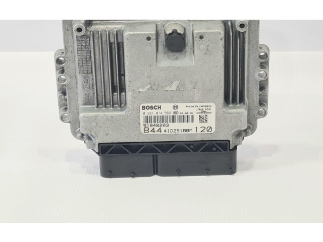 Блок управления двигателя 51846203, 0281014569 Lancia Delta III