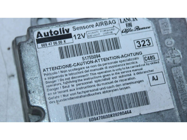 Блок подушек безопасности 51755094, 609470600K Fiat Linea