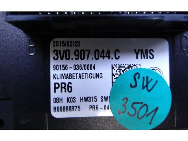 Блок управления климат-контролем 3V0907044C, 3V0907044C Skoda Superb B8 (3V)