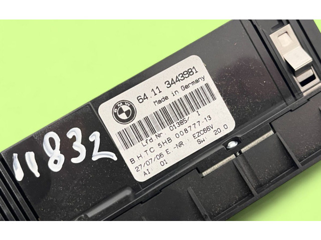 Блок управления климат-контролем 3443981, 3443981 BMW X3 E83