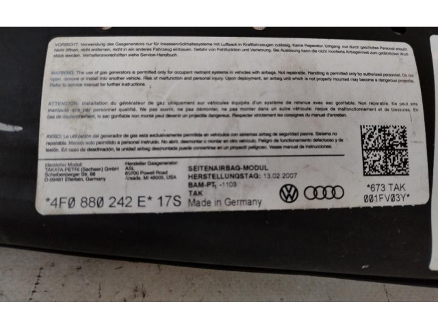 Подушка безопасности в сиденье 4F0880242E, 4F0880242E Audi A6 S6 C6 4F