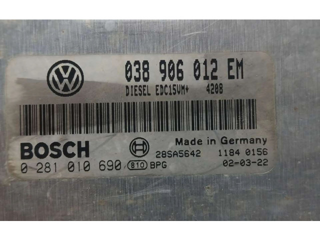 Блок управления двигателя 068906012EM, 0281010690 Seat Ibiza I (021A)