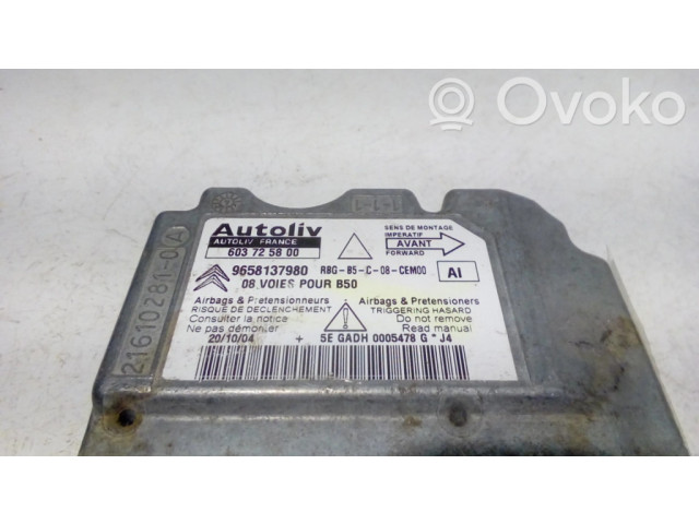Блок подушек безопасности 603725800, 9658137980   Citroen C4 I