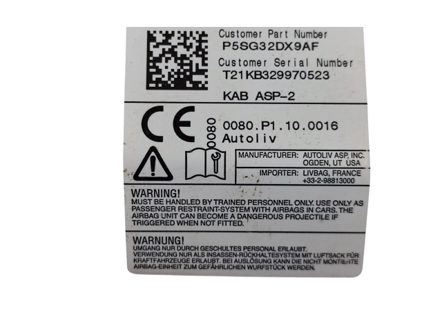 Подушка безопасности для колен P5SG32DX9AF, T21KB329970523 Jeep Grand Cherokee