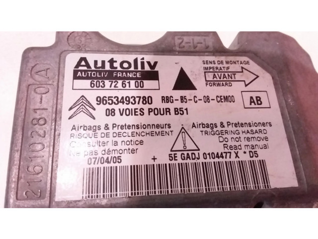 Блок подушек безопасности 603726100, 9653493780   Citroen C4 I