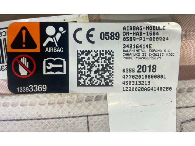 Боковая подушка безопасности 34216414E, 13393369 Citroen C3 Aircross